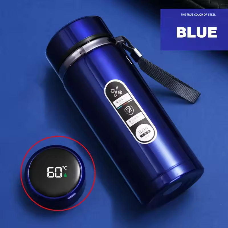 Smart Thermos Bottle – Blue