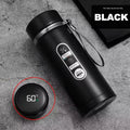 black led temperature thermos bottle
